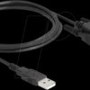 64222 Adapter cable USB 2.0 to serial RS232, screws+nuts, ESD, 1.3 m