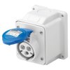 Gniazdo stałe 3P 32A 230V niebieskie IP44 10 6H IEC 309 HP GW62415 /opak. 16/
