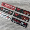 Amiga Vampire and CD32 badges 0.5mm thick