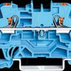 2204-1204 2-conductor through terminal block , 4 mm², blue