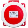 Gniazdo tablicowe 16A 4P 400V /75x75/ czerwone IP67 POWER TWIST 3142-6