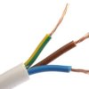 Sieciowy kabel zasilający 3 Core Polichlorek winylu PVC Sheath Biały 9.7mm od , 300 V, 500 V