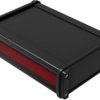 Aluminum Profile enclosure, (L x W x H) 180 x 126 x 49 mm, black/red (RAL 9005), IP65, 007502011