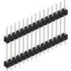 Pin header, 15 pole, pitch 2.54 mm, straight, black, 10056720
