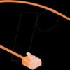 80853 RJ45 Network Cable Cat.6 UTP Ultra Slim 0.3 m orange with short