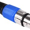 Wtyk mikrofonowy żeński XLR 3-pin niebieski