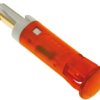Lampka kontrolna do montażu panelowego 24V dc Pomarańczowy 8mm LED Pomarańczowy Faston, oczko lutownicze APEM