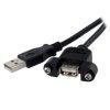 StarTech.com Kabel USB z gniazdem IC Męski Złącze A USB typu A Złącze B USB typu A Żeńskie dł. 300 mm USB 2.0 kolor:
