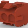 Socket housing, 3 pole, pitch 6.35 mm, straight, brown, 1-480701-1
