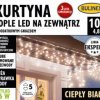 Kurtyna świetlna zewnętrzna 100 LED SOPLE z gn. biały ciepły 4,8m szer. + 1,5m, łącz. max 5 kpl. 230V 6W IP44 25-658