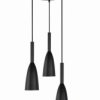 Czarna lampa wisząca Solin z trzema kloszami nad stolik kawowy LP-181/3P BK Light Prestige