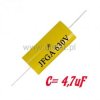 Kondensator poliestrowy 4,7uF/630VDC 10% osiowy