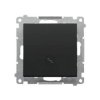 Simon 55 Łącznik schodowy z podświetleniem LED podśw. jak w łączniku pojedynczym (moduł), szybkozłącza Czarny mat TW6L.01/149