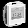 Termostat pokojowy z zegarem grzanie/chłodzenie podtynkowy 230VAC 55×55 mm perłowy połysk - KTRRUu-217.45657/V2