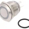 Przełącznik: wandaloodporny Poz: 2 SPST-NO 0,5A/220VAC IP65 GQ19F-10E/J/G/24V/S