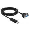 Delock 66281 USB 2.0 Adapter USB A to Serial 9-pin 1.8 m Black Adapter