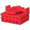 Plug housing, 5 pole, pitch 2 mm, straight, red, 1-1971030-5