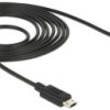 Delock Kabel USB USB 2.0 Złącze męskie USB-A, Złącze męskie USB Micro-B 2.00 m czarny styki pozłacane 83850