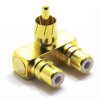 TRÓJNIK ADAPTER RCA WTYK - 2 GNIAZDA VITALCO RP05