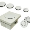 Cover cap, round, PC, (Ø) 32 mm, light gray, HP50PCLG