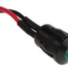 Lampka kontrolna do montażu panelowego 24V dc, zielona 8mm LED Czarny Wyprowadzenia RS PRO