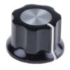 Pokrętło potencjometru oś: 3.2mm średnica: 19mm Zacisk śrubowy Tworzywo fenolowe Czarny TE Connectivity