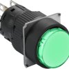 Pushbutton, unlit, groping, 1 Form C (NO/NC), waistband round, green, front ring black, mounting Ø 16 mm, XB6EAA31P
