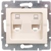 LOGI Gniazdo komputerowe (2xRJ45Cat 5e Jack) niezależne Kremowy 25169