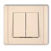 FLEXI Wyłącznik podwójny świecznikowy beżowy 1FWP-2 KARLIK