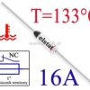 Bezpiecznik termiczny 16A; 133°C; axialny; THT