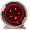 Wtyczka tablicowa kątowa 32A 5P 400V czerwona IP67 TWIST 777252-6