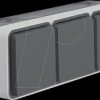 47733515 Outlet, 3-way horizontal with hinged lid AP, W.1, grey