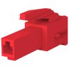 Plug housing, 1 pole, pitch 3.96 mm, straight, red, 316768-2