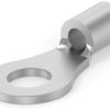Uninsulated ring cable lug, 0.3-1.42 mm², AWG 22 to 16, 3.68 mm, M3.5, metal, 34107