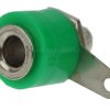 Gniazdo banan 4mm małe zielone