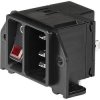 Combination element plug C14, 3 pole, screw mounting, PCB connection, black, DC21.0021.1161