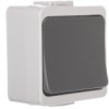 Jantar-Bis Łącznik Pojedynczy Z Podświetleniem N/T Ip44 Szary Wnt-1J-B/S