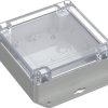 TRU COMPONENTS 6U07121205737 TC-13865300 Urządzenia przemysłowe 151.4 x 121.4 x 45 ABS-PC przeźroczysty, szary błyszcząc