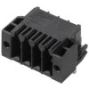 Pin header, 8 pole, pitch 3.5 mm, angled, black, 1289650000