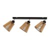 DELOS 3P E27, oprawa ścienno-sufitowa, max. 3x60W, czarna, drewno,AD-LD-6406BE27D