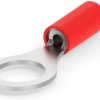 Insulated ring cable lug, 0.3-1.42 mm², AWG 22 to 16, 7.92 mm, M8, red, 2-320572-1