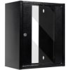 Szafa wisząca RACK 10 9U 300mm drzwi szklane czarna NETRACK S-Line