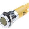 Lampka kontrolna do montażu panelowego 24V dc, Żółta 14mm LED Chrom Końcówka lutownicza RS PRO