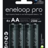 OUTLET Akumulatorki Panasonic Eneloop PRO NEW R6 AA 2500mAh BK-3HCDE/4BE (blister) - 4 sztuki