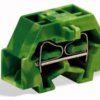 4-wire end terminal, spring-clamp connection, 0.08-1.5 mm², 1 pole, 18 A, 6 kV, yellow/green, 260-357