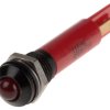Lampka kontrolna do montażu panelowego 110V ac, czerwona 8mm LED RS PRO