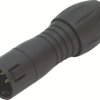 Plug, 3 pole, solder connection, snap lock, straight, 99 9105 00 03