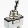 Toggle switch, metal, 1 pole, latching, On-Off-On, 10 A/400 VAC, nickel-plated/silver-plated, 639H
