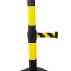 Słupek taśmy długość taśmy 4m Bariera chowana Ø 75mm Czarny, żółty