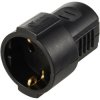 Sygonix SY-6629384 Safety mains socket Black Polypropylene 250 V AC